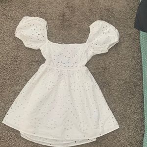 White cutout dress
